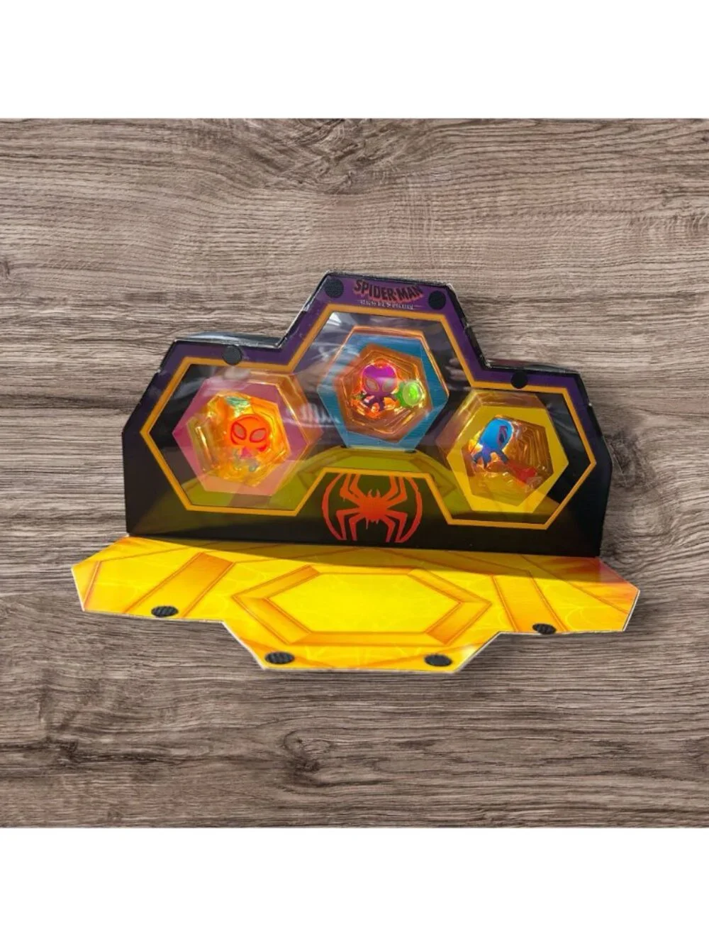 Marvel Doorables Spiderman Across the Spider Verse Collector Set Neon Glow